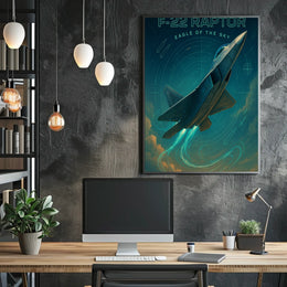 F22 Raptor Poster Eagle of the Sky for Aviation Enthusiasts