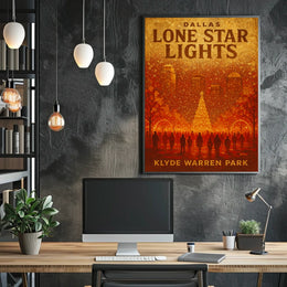 Dallas Lone Star Lights Poster