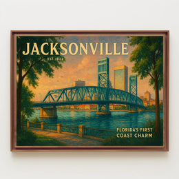 Jacksonville First Coast Charm Travel Poster