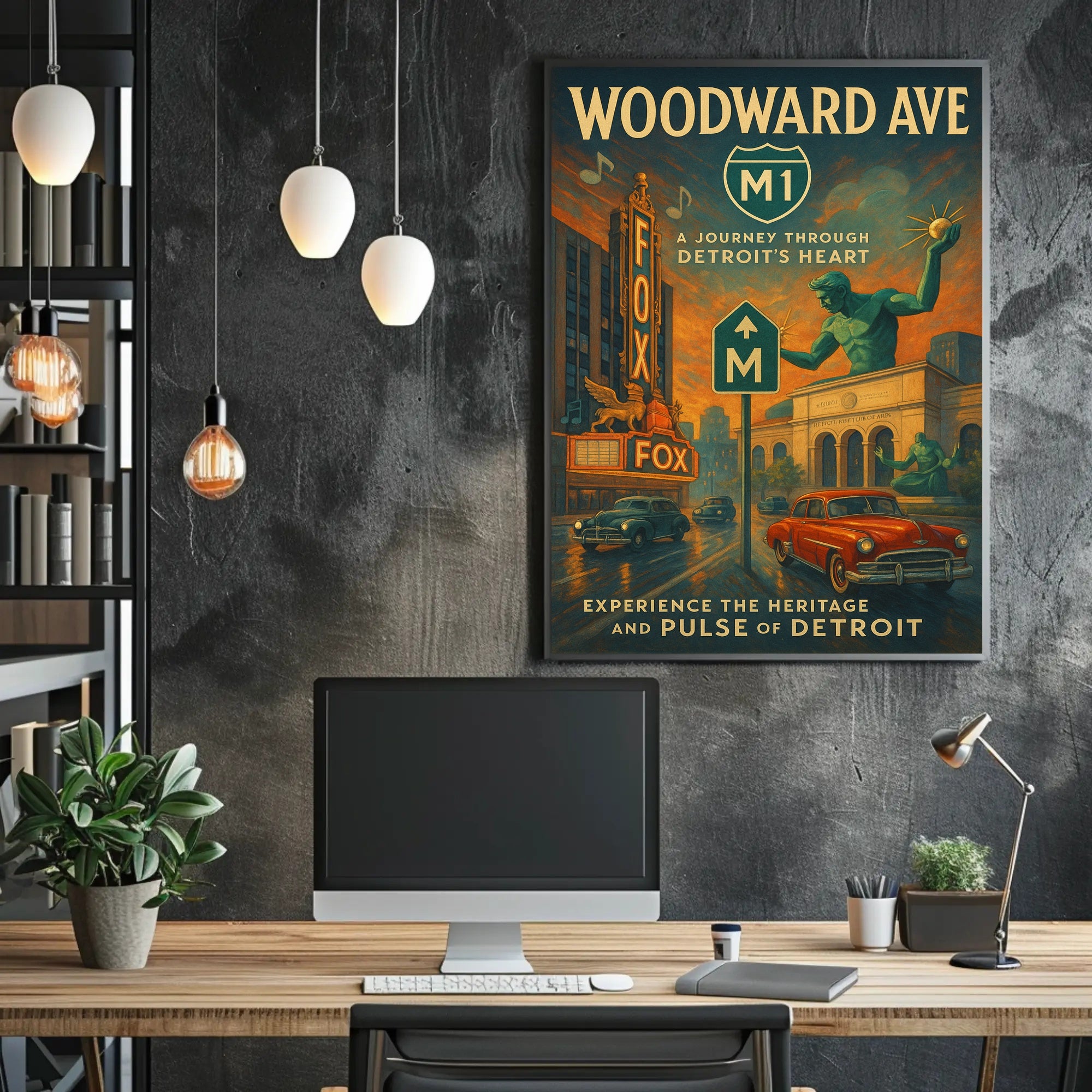 Woodward Ave A Journey Through Detroits Heart Poster PosterGoat