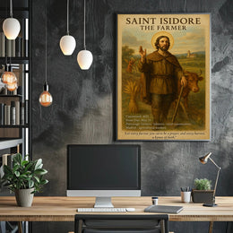 Saint Isidore Iconography: Serene Heritage Art Poster