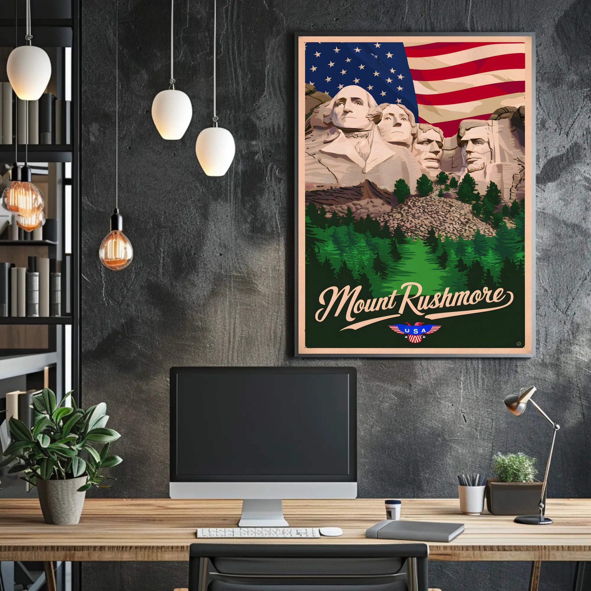 Mount Rushmore Tribute Poster