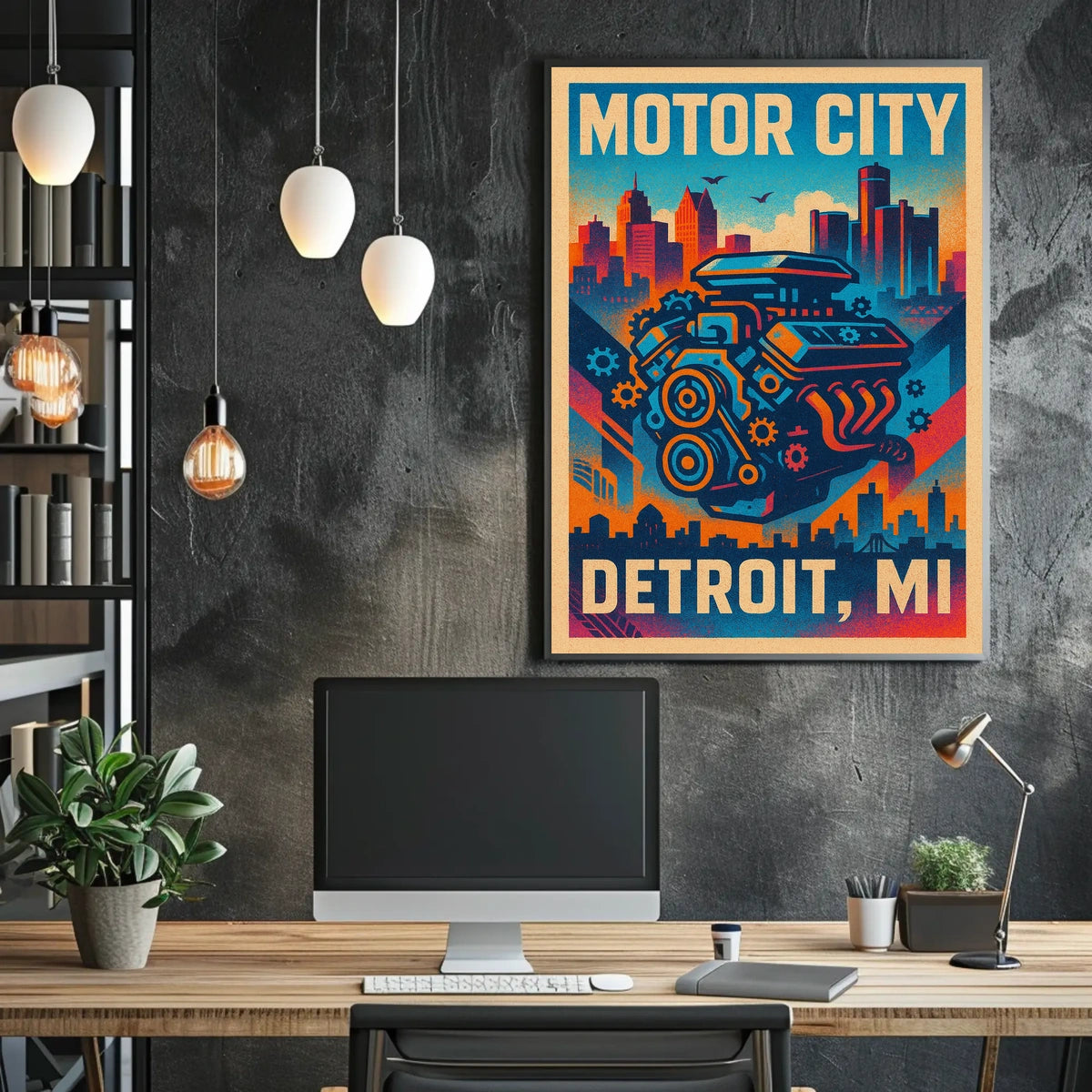 Motor City Detroit, MI Poster