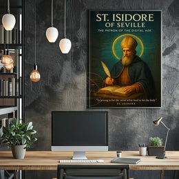 St. Isidore: Digital Age Patron Educational Poster