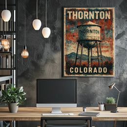 Thornton, Colorado Water Tower Poster