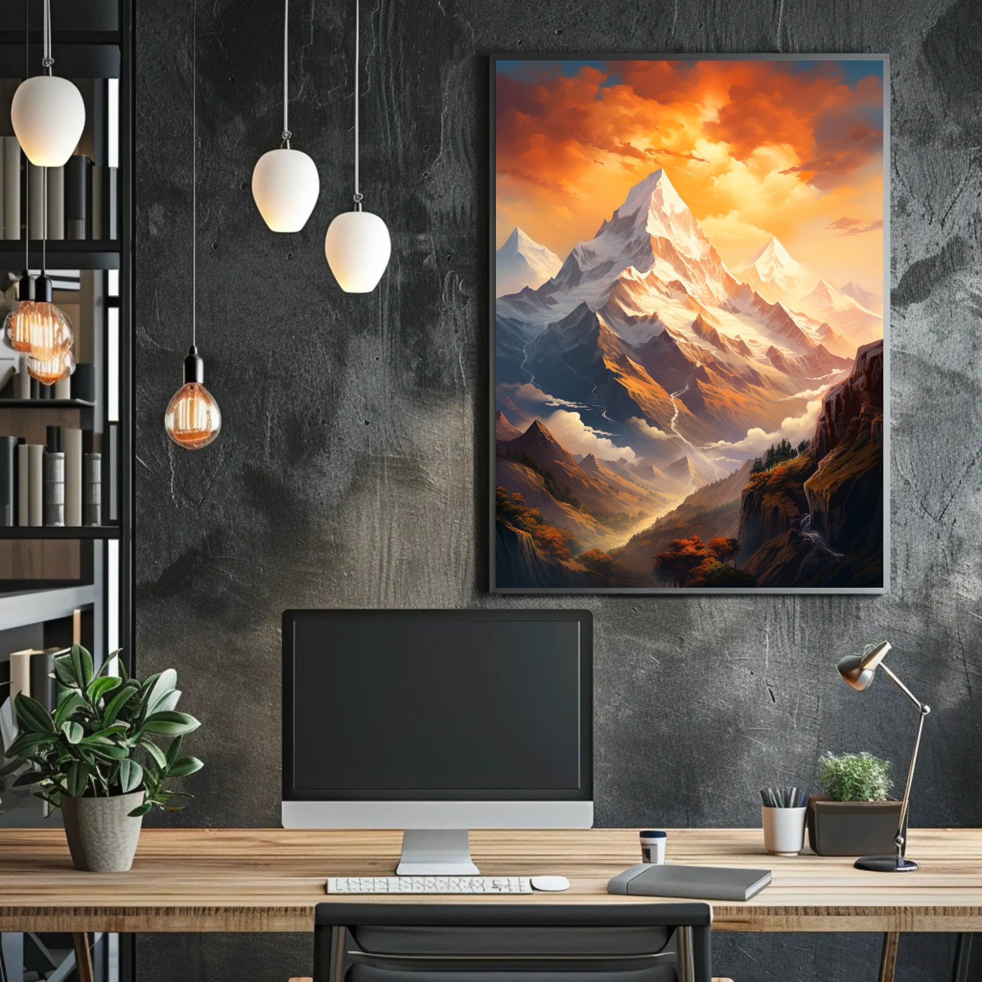 Majestic Mountain Landscape Poster