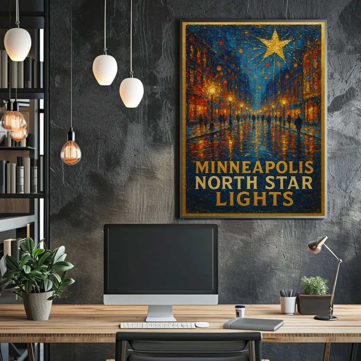 Minneapolis North Star Lights Poster