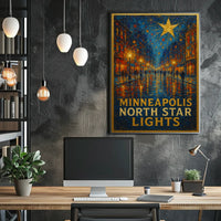 Minneapolis North Star Lights Poster
