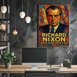 Gerald Ford 38th President of the United States Glitch Hop Art Poster