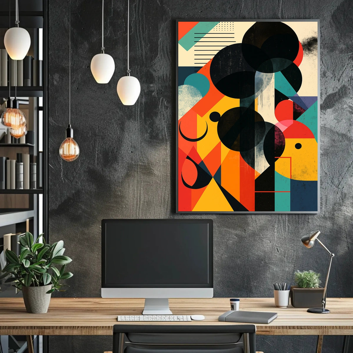 Abstract Geometric Composition Abstract Poster