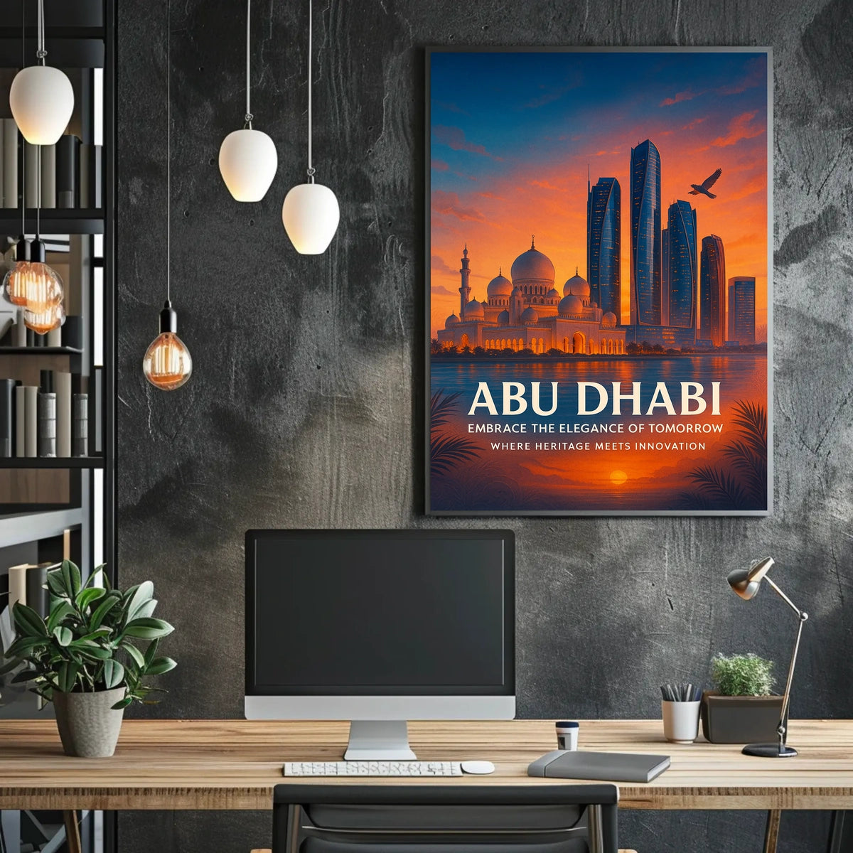 Abu Dhabi Elegance Heritage Meets Innovation Cityscape Poster