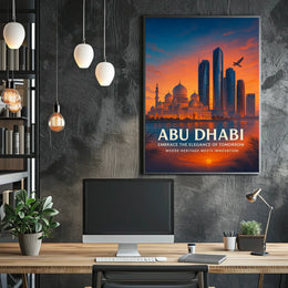 Abu Dhabi Elegance Heritage Meets Innovation Cityscape Poster