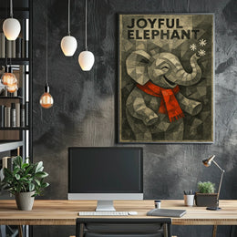 Joyful Elephant Poster