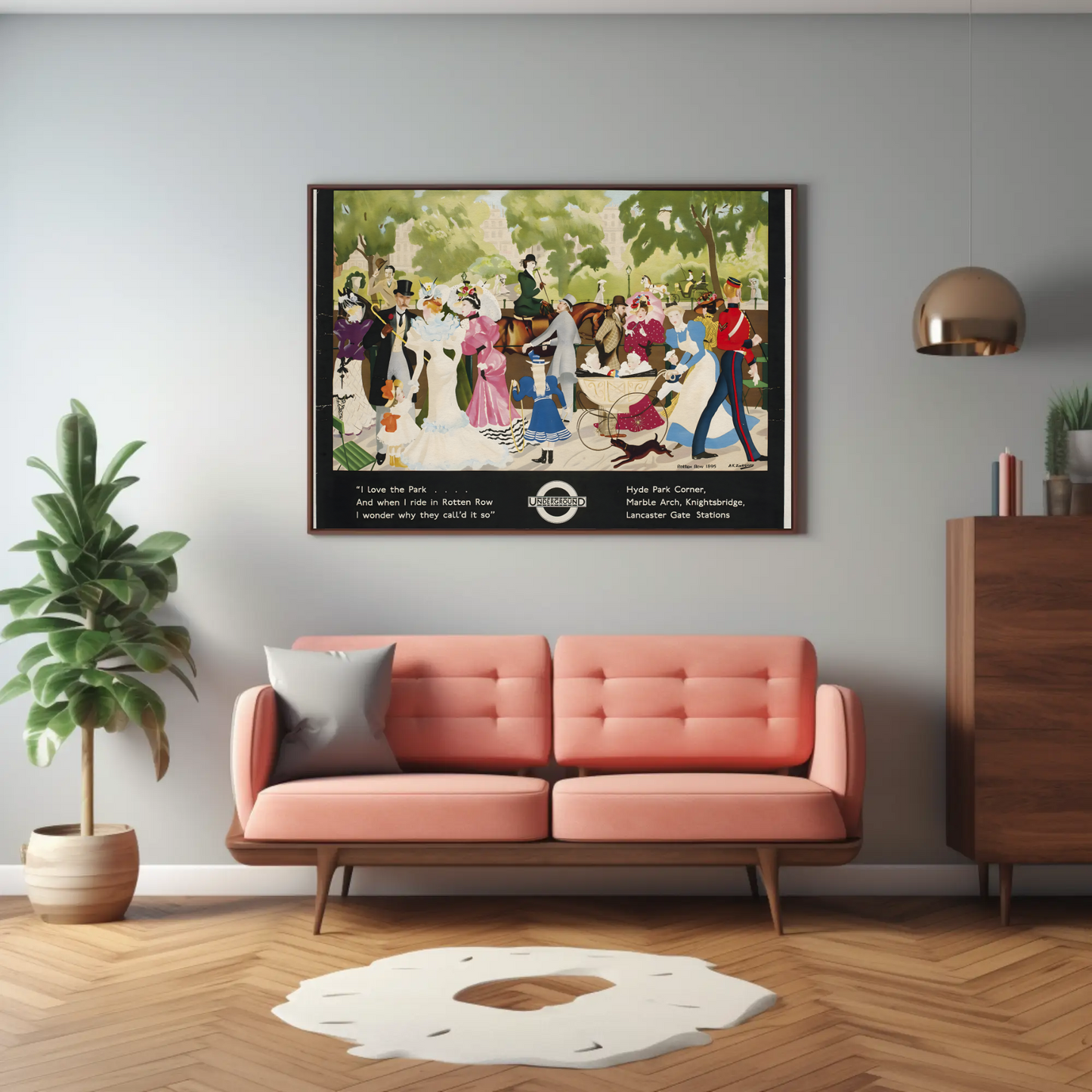 Hyde Park London Underground Poster