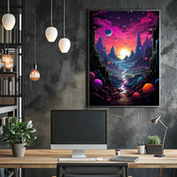 Cosmic Landscape Fantasy Poster PosterGoat