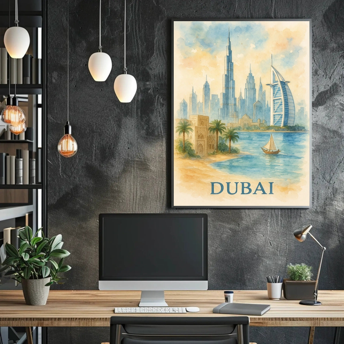 Discover Dubai A Watercolor Skyline Masterpiece