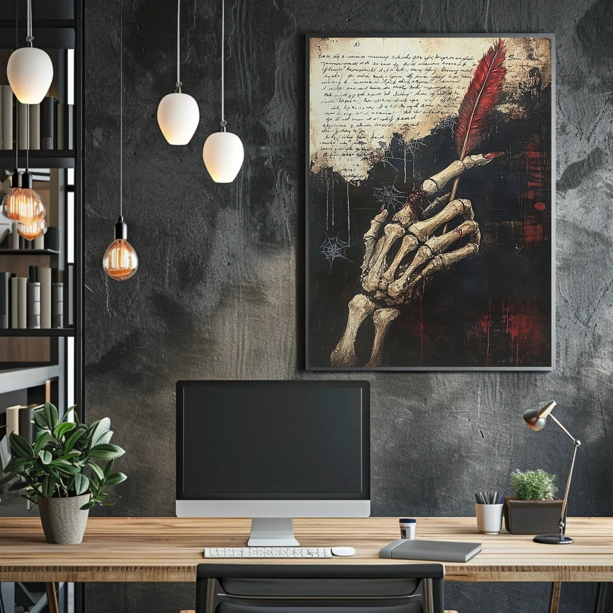 Gothic Fantasy Vibe Skeleton Hand Artistic Poster