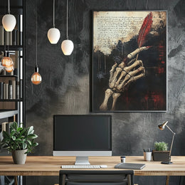 Gothic Fantasy Vibe Skeleton Hand Artistic Poster