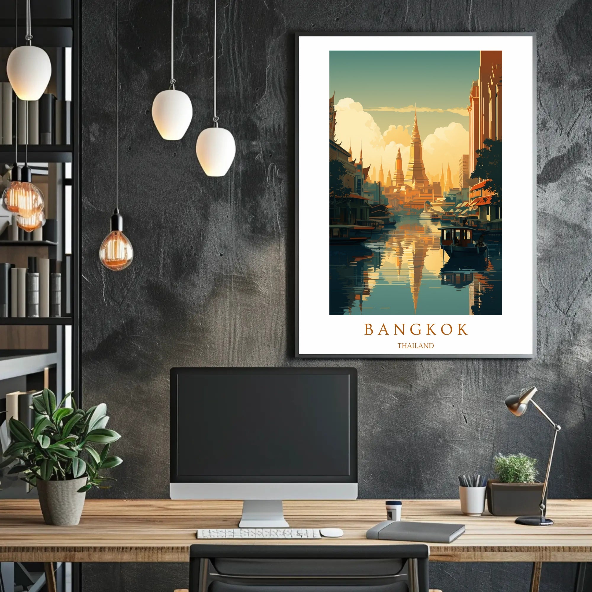 Serene Bangkok Skyline Poster PosterGoat