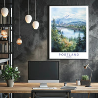 Portland Scenic View Poster PosterGoat