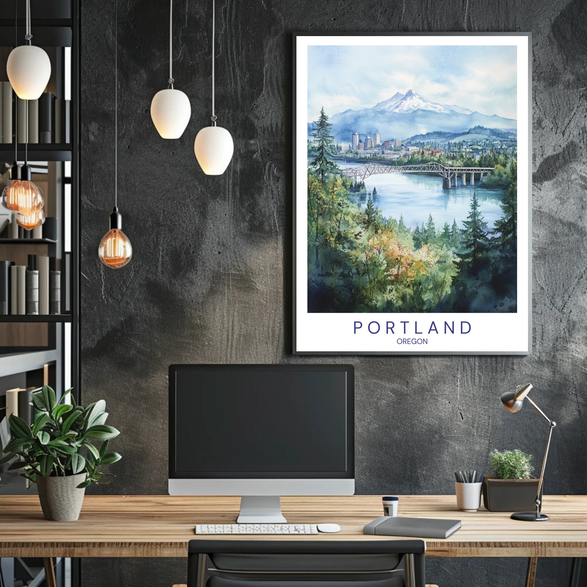 Portland Scenic View Poster PosterGoat