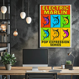 Electric Marlin Pop Expression Series Poster PosterGoat