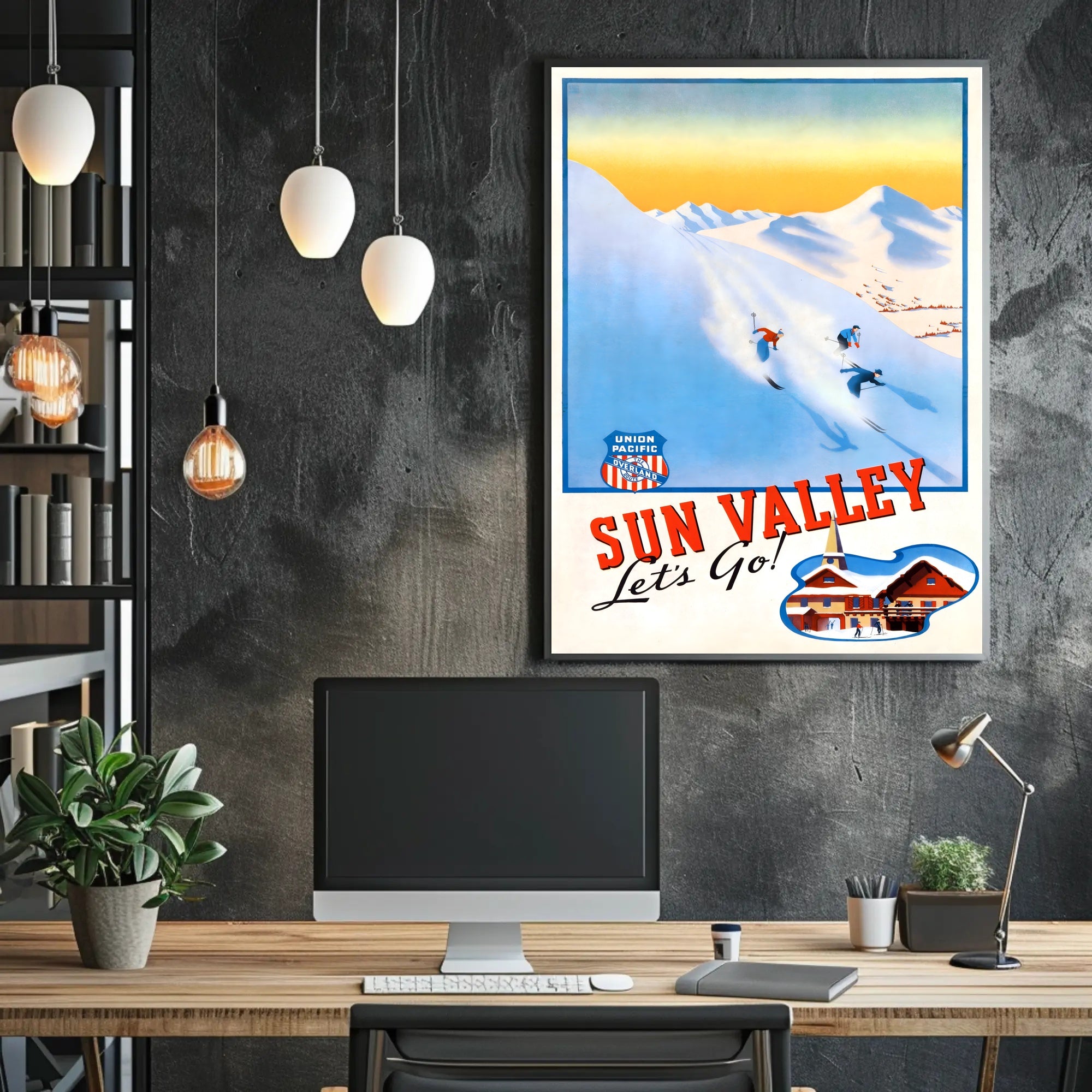Sun Valley Ski Adventure Poster PosterGoat