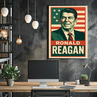 Ronald Reagan Retro Portrait American Nostalgia Poster