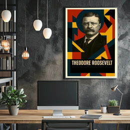 Theodore Roosevelt 26th President of the United States Abstract Pop Poster