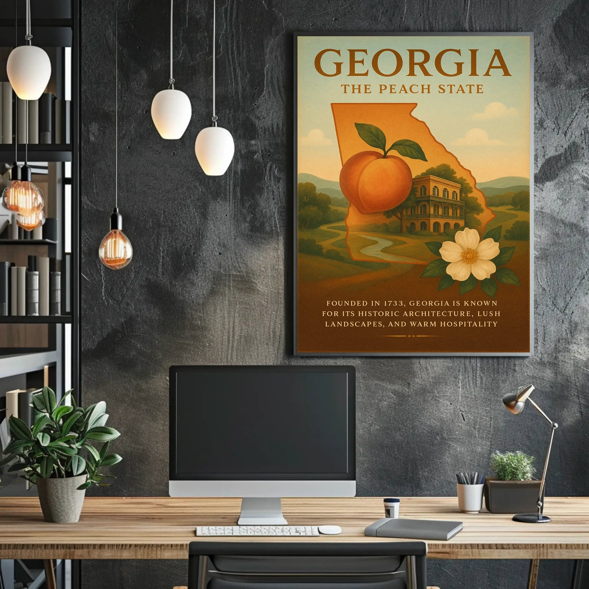 Georgia The Peach State Poster