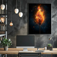 Ignite Your Space: Surreal Fire Art Poster