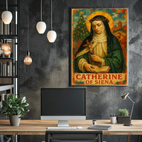 Saint Catherine of Siena Catholic Art Heritage Poster