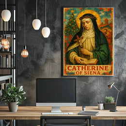 Saint Catherine of Siena Catholic Art Heritage Poster