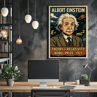 EinsteinRelativityCosmology TheoryOfTime SpacetimeConcept Physics Poster