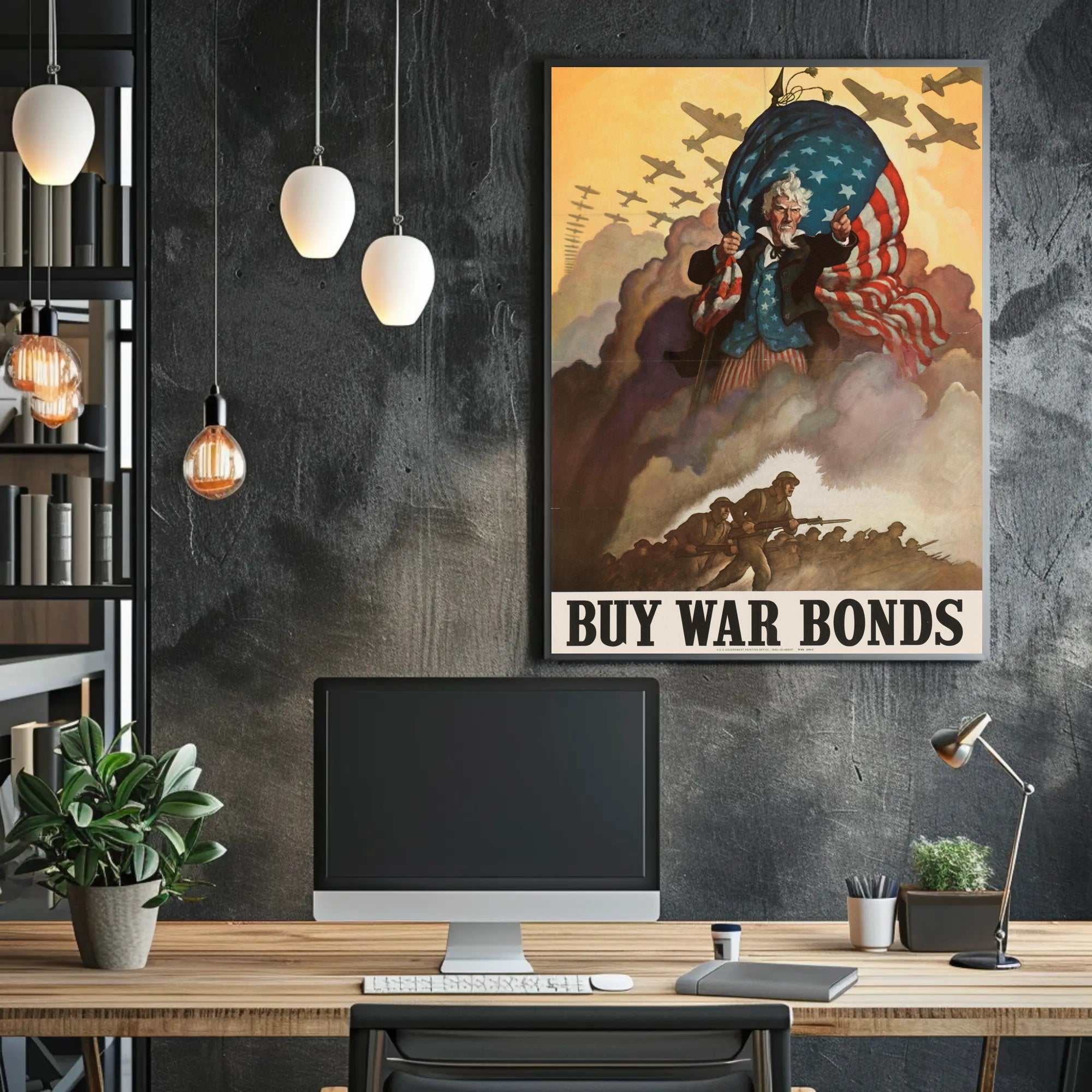 Rally for Support: Buy War Bonds Poster PosterGoat