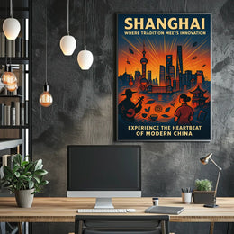 Shanghai Where Tradition Meets Innovation Poster
