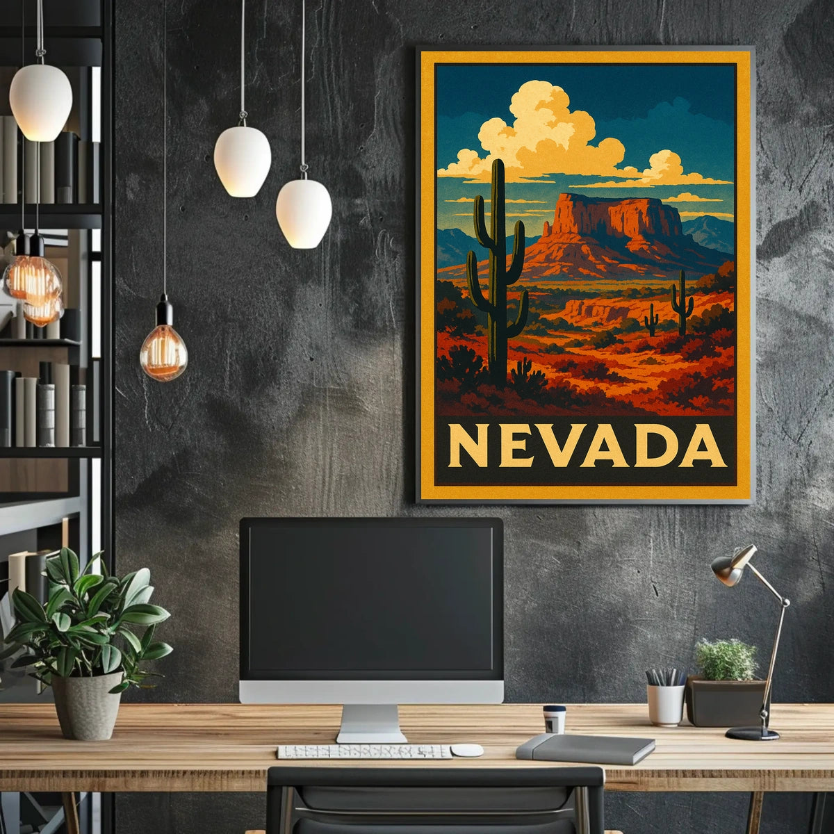 Nevada Desert Landscape Poster