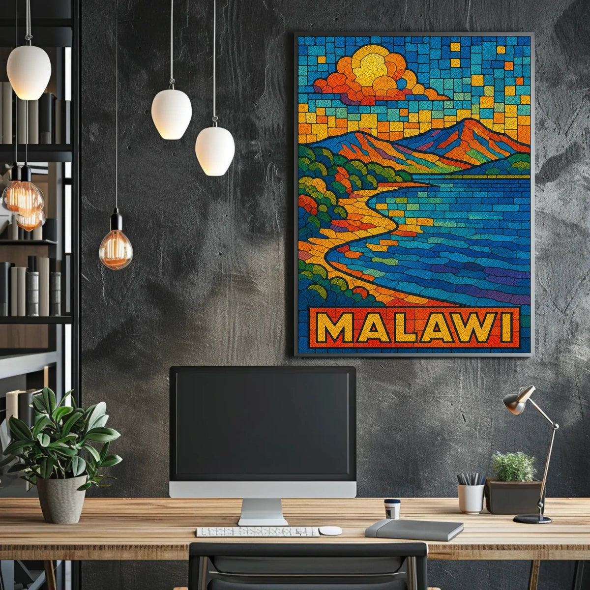 Malawi Scenic Mosaic Poster