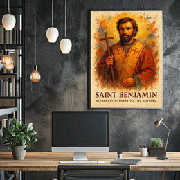 Saint Benjamin Religious Art Poster - Abstract, Artistic, or Pop Culture Poster