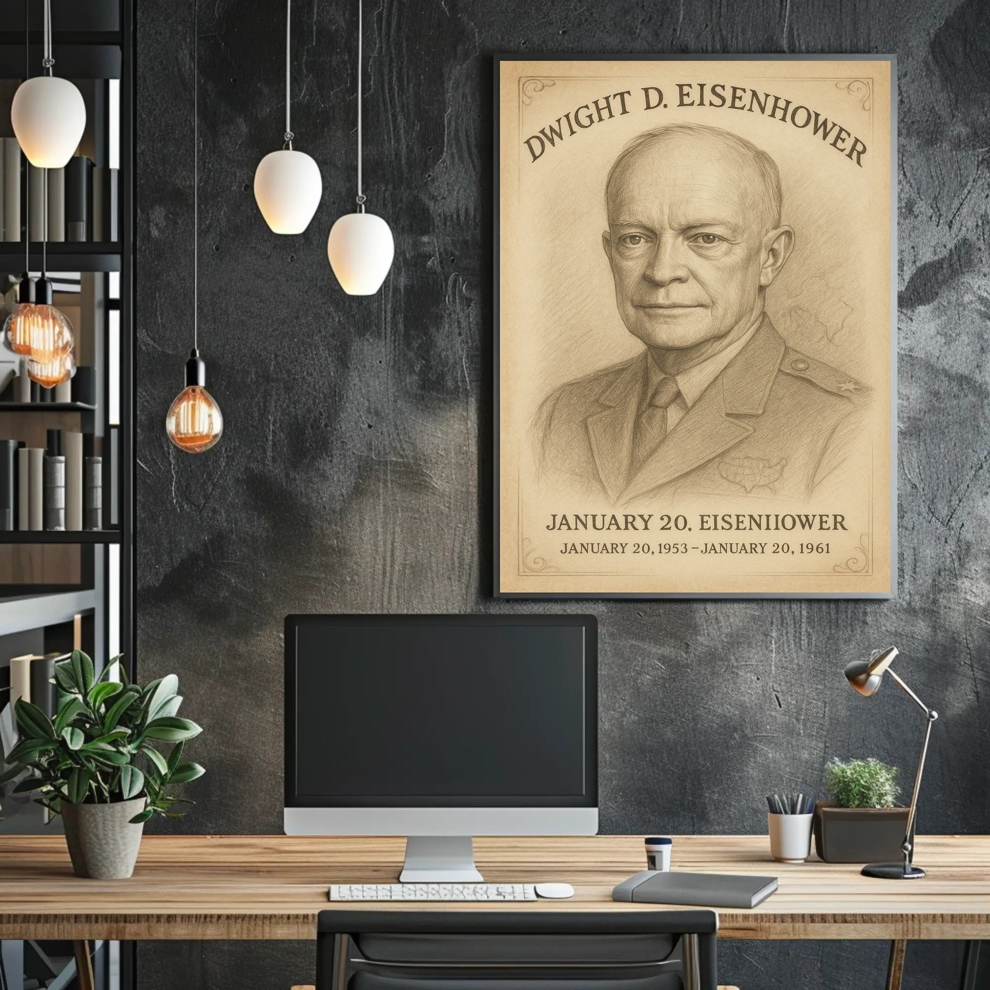 Dwight D Eisenhower Presidential Term Overview Poster Art Print PosterGoat