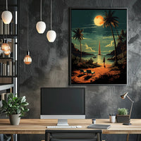 Moonlit Oasis Poster