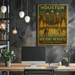 Houston Holiday Heights Poster
