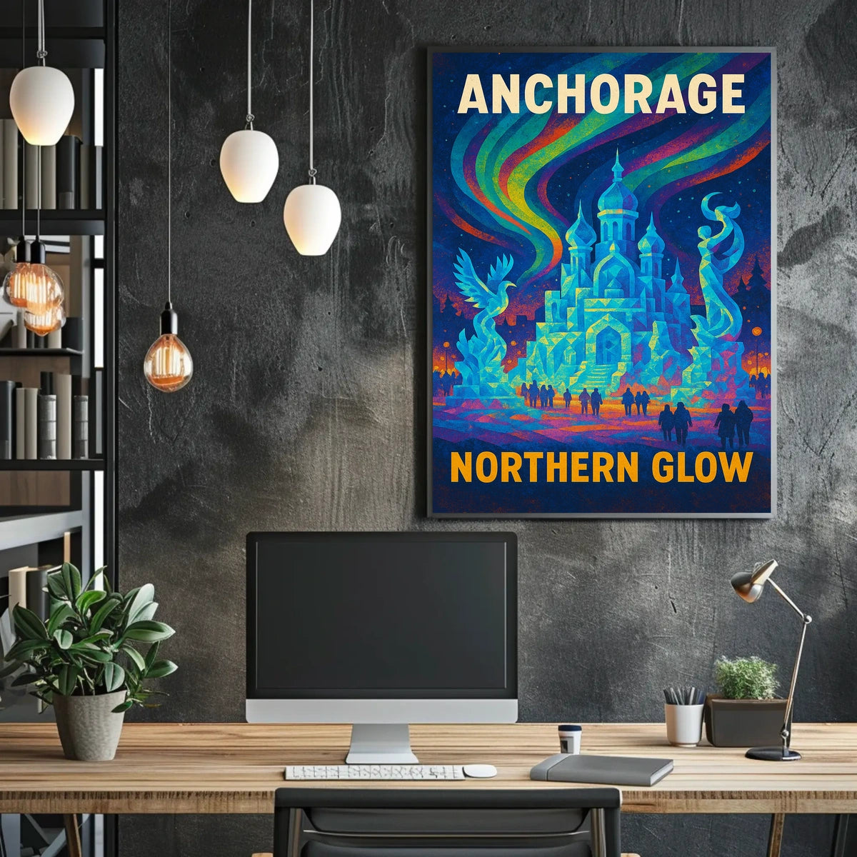 Anchorage Northern Glow Poster