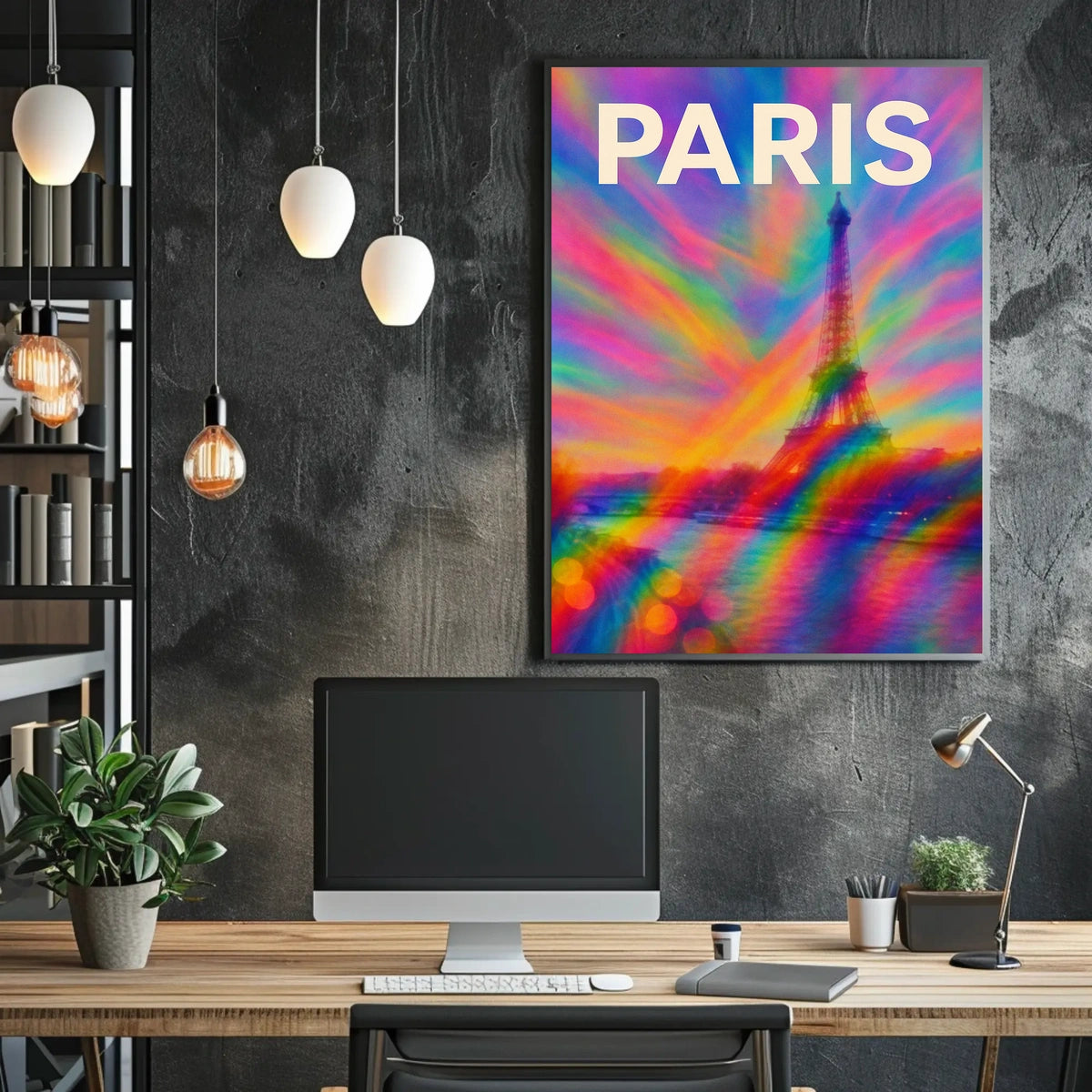 Paris In Vibrant Colors Poster