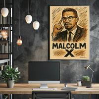 Malcolm X Iconic Leader Poster