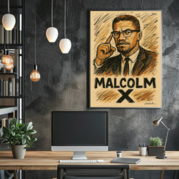Malcolm X Iconic Leader Poster
