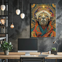 Mystical Llama Art in Cultural Heritage Poster PosterGoat