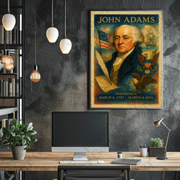 John Adams Historic Patriotic Art Historical or Presidential Poster