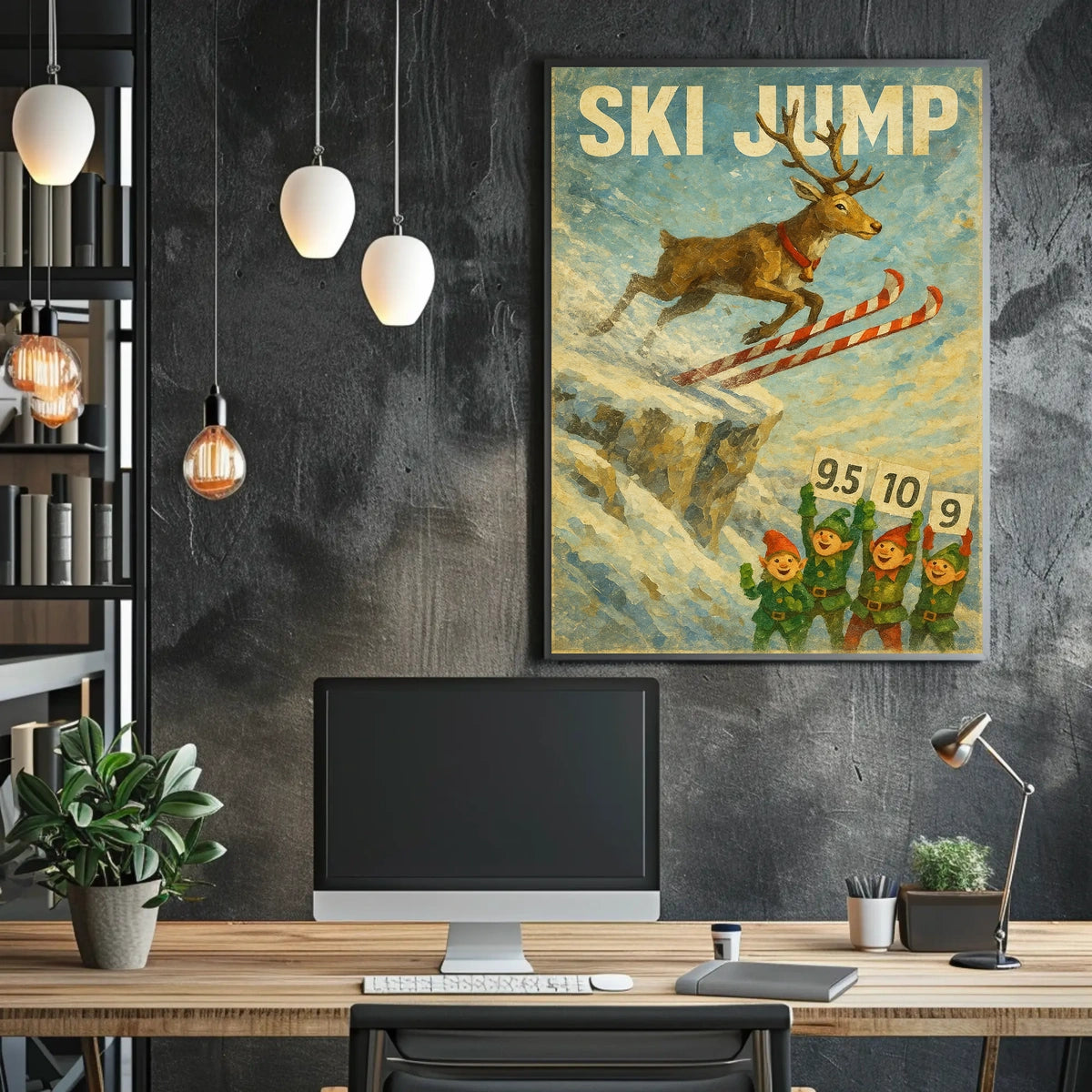 Ski Jump Spectacle Poster