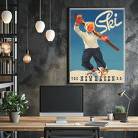 Ski Adventures with New Haven R.R Poster